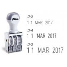 Dấu Shiny ngày tháng năm (Date stamp) 3,4,5mm tiếng Anh