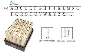 Dấu ráp chữ Toyoda No.3 Multi Joint Alphabet 5mm Rubber Stamp