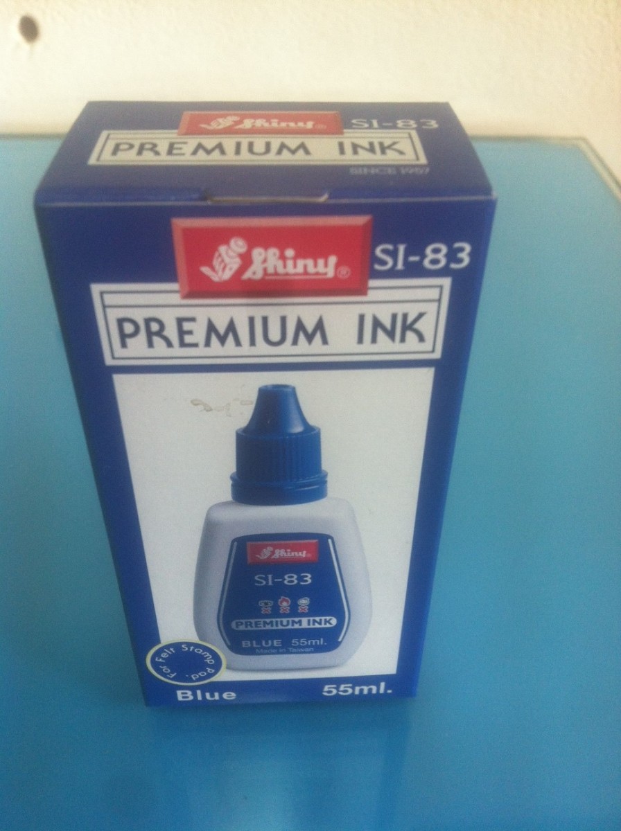 Mực Shiny SI , 55ml , đóng lên vải, kiếng, kim loại, nhựa, thủy tinh Stamp Pad Premium Ink.