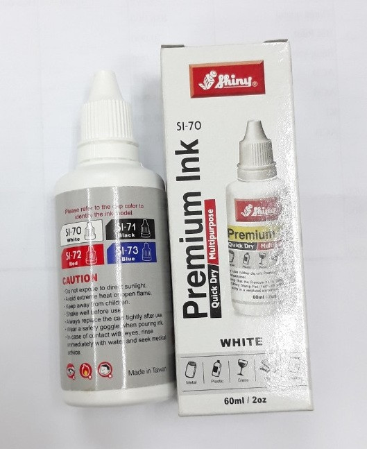 Mực Shiny màu trắng SI-70 Stamp Pad Premium Ink